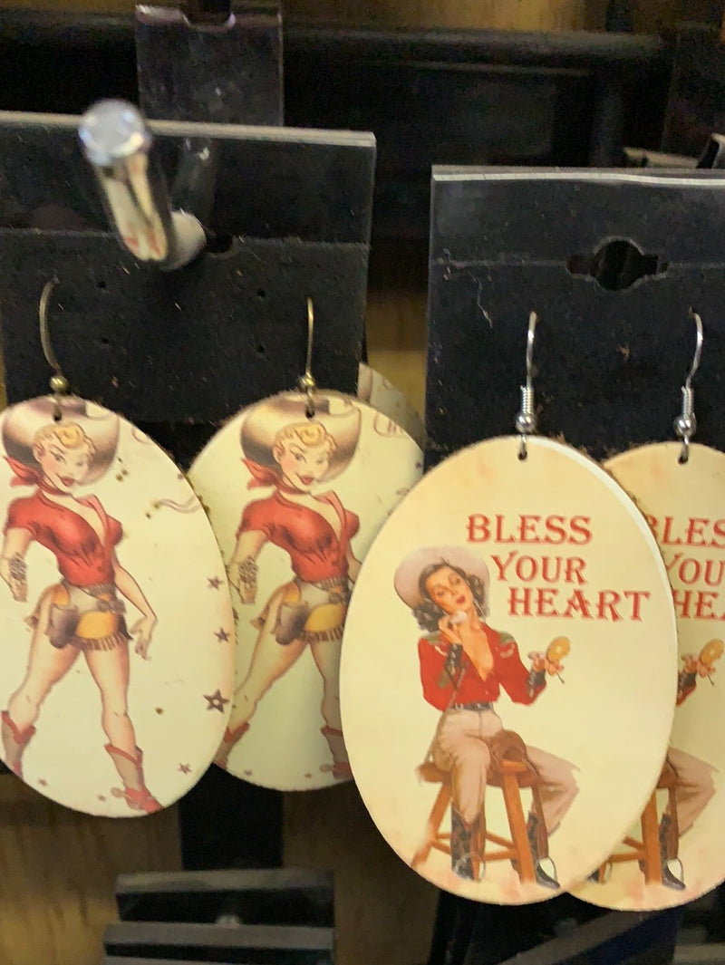 Pin Up Cowgirl Earings