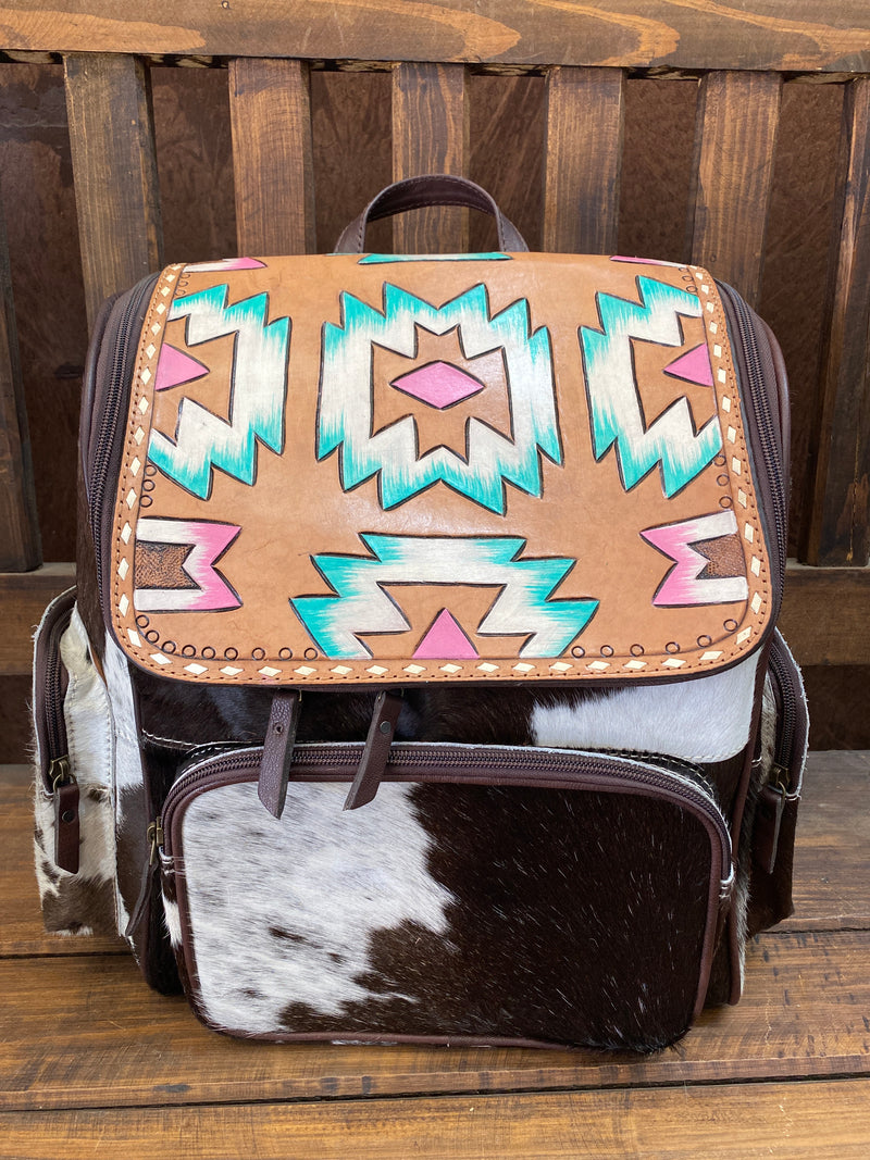 aztec leather backpack Aztec Tooled Backpack