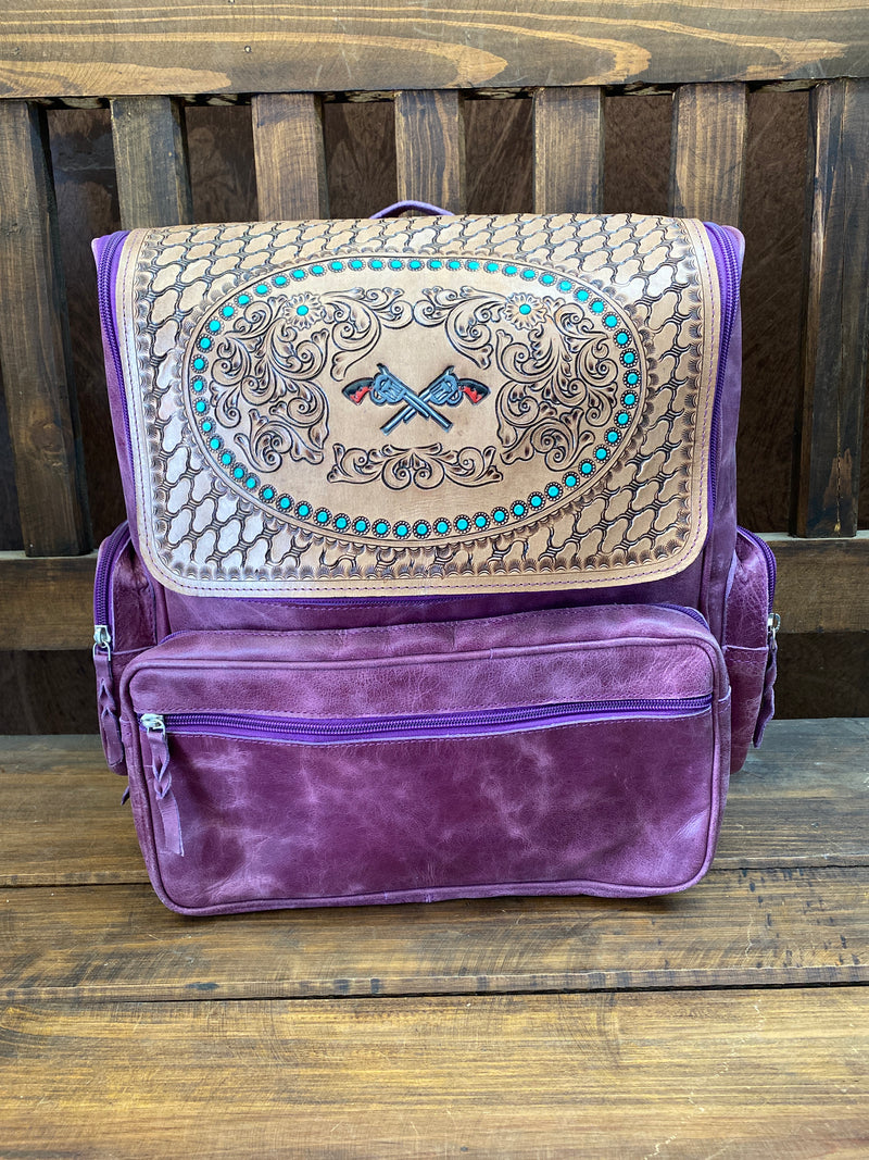 Purple Pistol Backpack