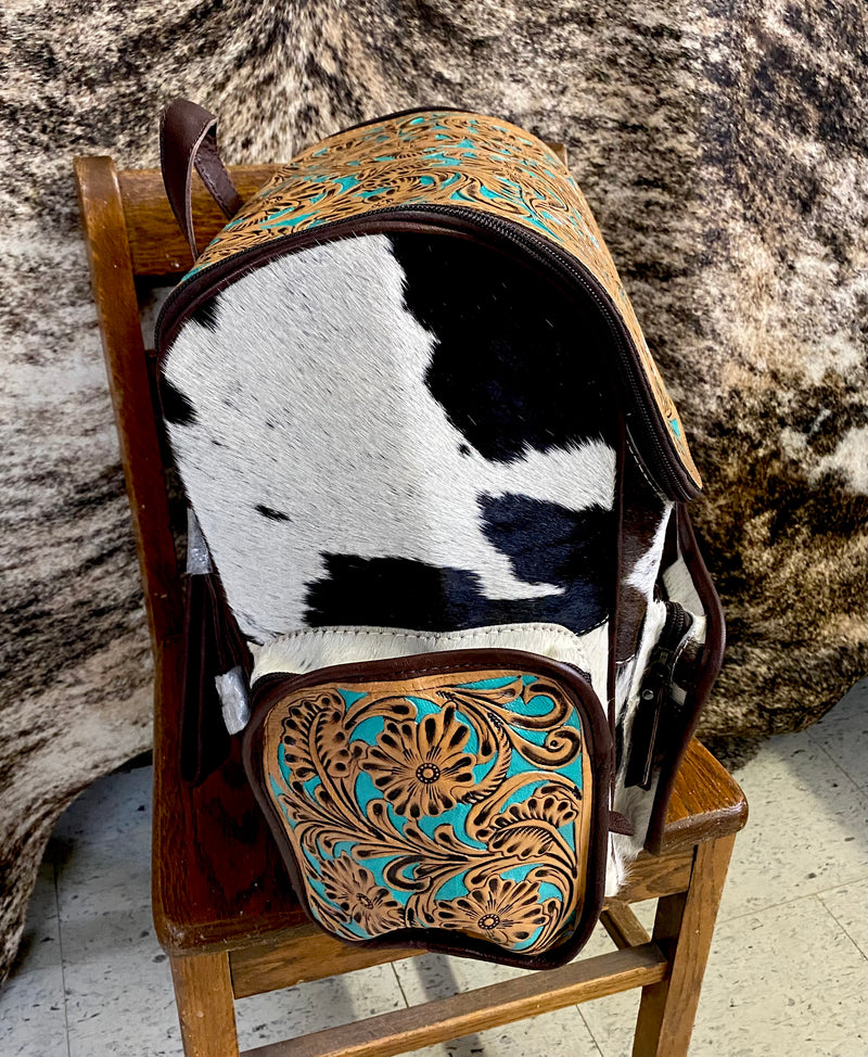 Tooled Backpack Turquoise
