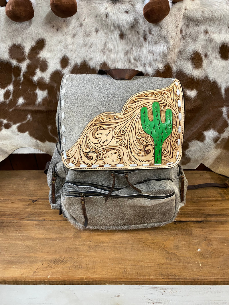 Tooled Cactus Backpack