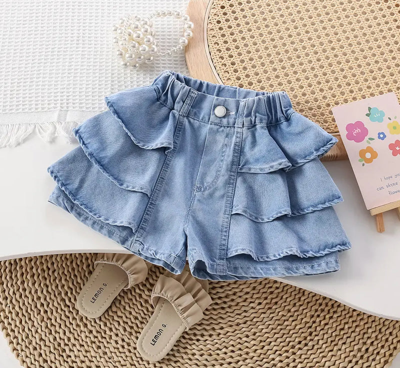 Light Denim Skorts