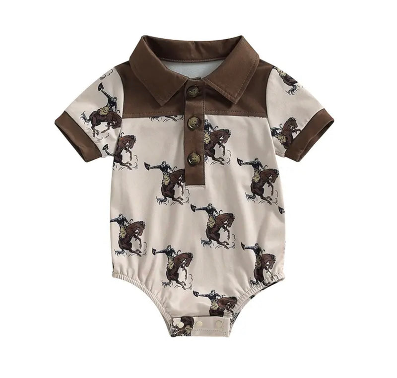 Brown Broncs Onesie