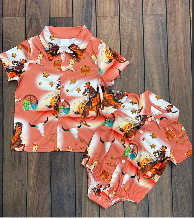 Western Cowboys Onesie & Shirt