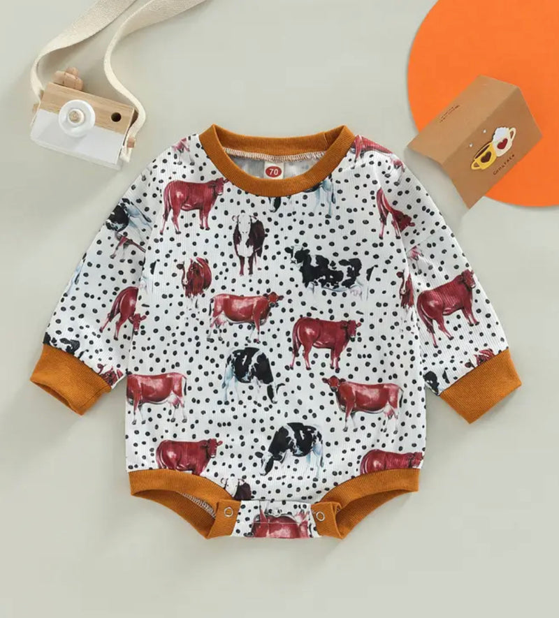 LS Cows & Polka Dots Onesie