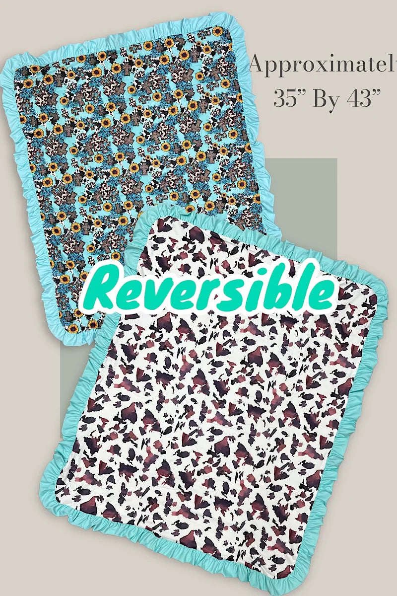 Reversible Blanket-3 Sunflower/cross