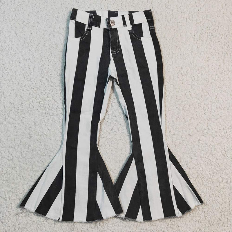 Black n White Striped Jeans