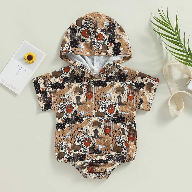Tan Western Onesie