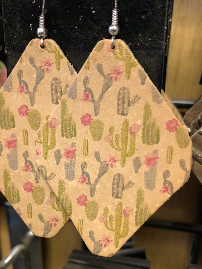 Prickly Pear & Saguaro Cactus Earrings
